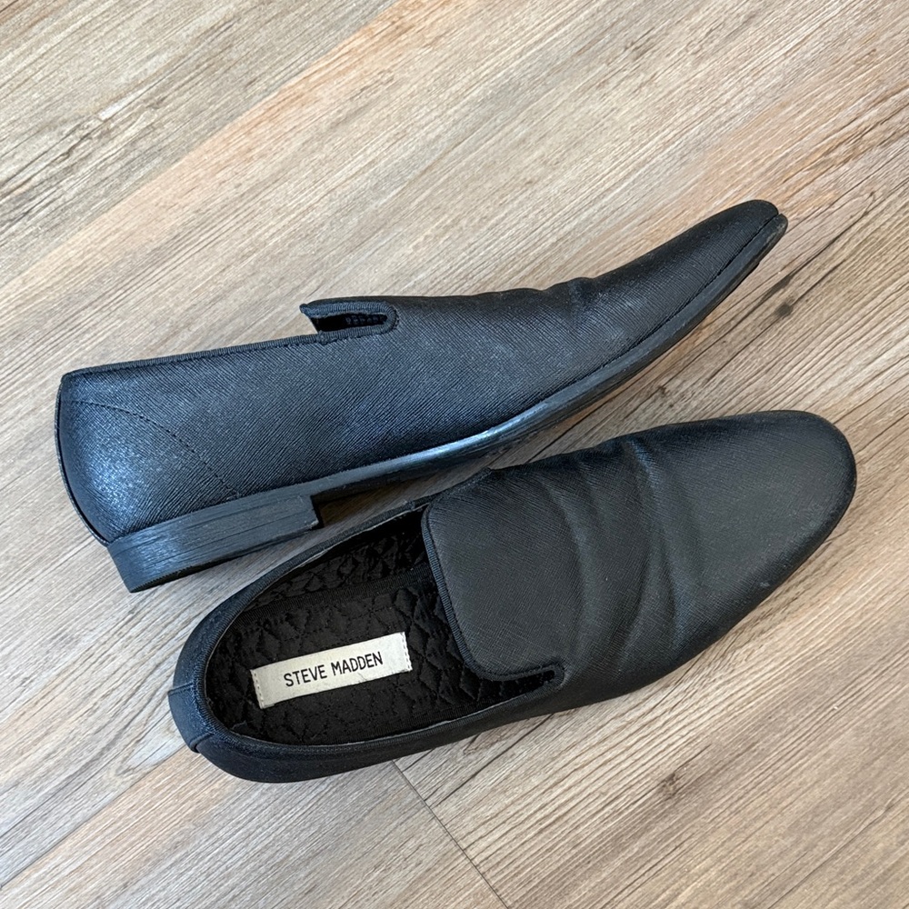 Steve Madden Black Men’s Slip-On Tux Shoes / Loafers